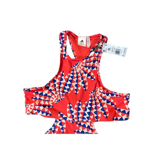 Adidas x Farm Rio Maxi Dress Womens XL NEW Bright Red - Picture 15 of 16